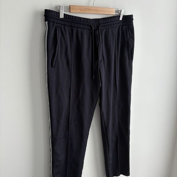 Vince Black Performance Jacket and Joggers with White Stripes track suit. - Picture 10 of 11